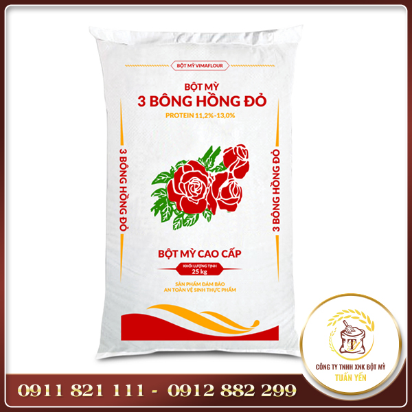 Bột mỳ 3 Hoa Hồng Đỏ